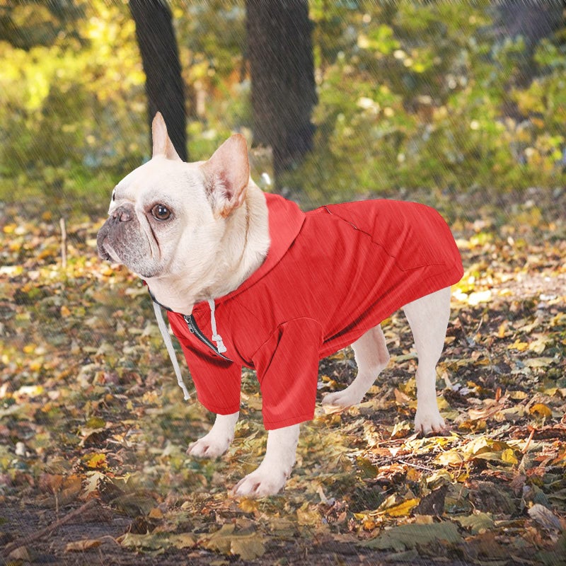 Morezi Dog Raincoat rain Jacket Raincoat Dogs Waterproof Small Medium Breeds Zip Closure Storage Pocket Harness Hole Red XS - Image 2